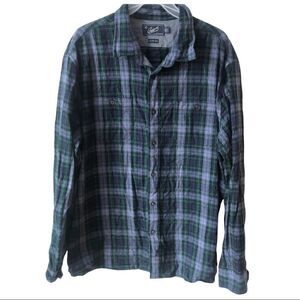 GRAYERS FLANNEL Shirt, Purple/Blue/Green Size XXL